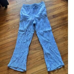 Airy Chic New York & Company Light Blue Gauze Wide-Leg Pants M